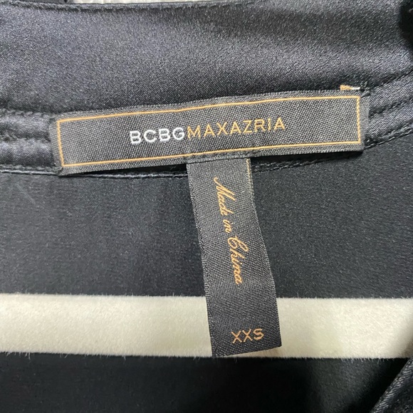 Black Ruffle BCBG Max Azria EUC Size XXS - Picture 3 of 4